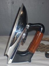Vintage American Beauty Electric Iron Black Bakelite & Amber Lucite Handle 33AB picture