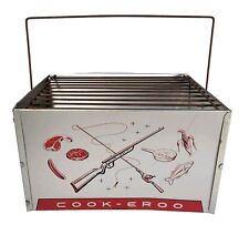 Vintage 1950s cook-eroo tin Childs camping grill Tin Litho Toys GREAT GRAPHICS picture