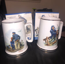 1984 NORMAN ROCKWELL STEIN MUG Seafarers Tankard Collection Sea And Storm picture