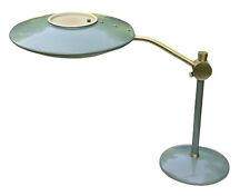 Excellent Dazor Model 2004 Desk Lamp Mid Century Adjustable UFO Green Original picture