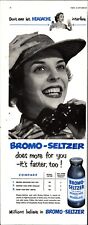 Vintage 1952 BROMO-SELTZER Headache & Neuralgia Remedy Ephemera 50s Print Ad e2 picture