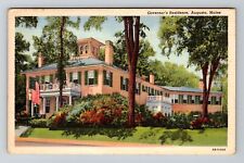 Augusta, ME-Maine, Governor's Residence Antique, Vintage Souvenir Postcard picture
