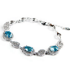 Genuine Blue Natural Topaz Bracelets For Women Jewelry Fashion Bracelets picture