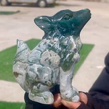 364 G Natural and magical ocean jade, crystal carved wolf jade picture