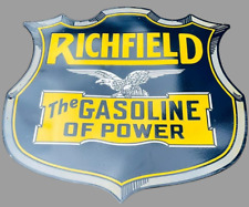 PORCELIAN RICHFIELD ENAMEL SIGN SIZE 48X48 INCHES DOUBLE SIDED picture