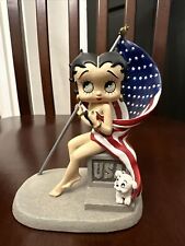 2002 Westland Giftware Betty Boop Figurine American Flag God Bless America #6942 picture