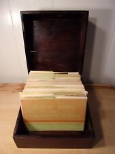 Vintage 1966 USDA Quantity Recipes For Type A School Lunches In Wooden File Box picture