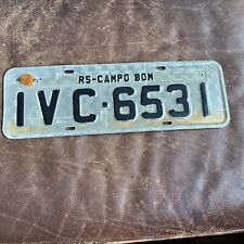 Brazil 🇧🇷 Brazilian ￼License Plate RS CAMPO BOM Vintage Brasil Tag # IVC 6531 picture