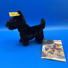 STEIFF SCOTTISH TERRIER DOG w/ TAGS and BUTTON, MOHAIR, GLASS EYES, HEAD TURNS picture
