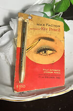 VINTAGE MAX FACTOR HOLLYWOOD GOLD METAL AUTOMATIC EYE PENCIL LINER GRAY NEW picture