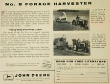 Vintage Print Ad 1958 John Deere No. 8 Forage Harvester Corn Crops Farming picture