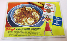 Antique 1920's Kellogg's Krumbles Cereal Advertising Unused Original Ink Blotter picture