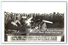 First Allied Machines Brought Down Behind Hun Lines WWI RPPC Photo Postcard picture