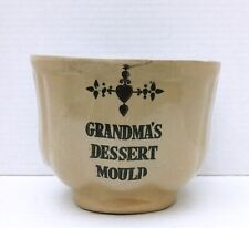 Moira Made in England Grandmas Dessert Mould Vintage Glazed Pottery Stoneware picture
