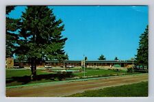 Mackinaw City MI-Michigan, Fountain Motel, Advertising, Antique Vintage Postcard picture