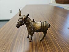 Vtg Cast Iron Donkey, Mule, Burrow, Penny Bank. Orig paint & patina. V gd cond picture