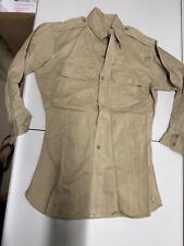 Vintage U.S. Army Military Kahki Tan Uniform Shirt picture