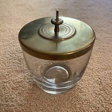 Vintage Antique 1950s Mid-Century Glass Brass Ice Bucket Tommi Parzinger picture