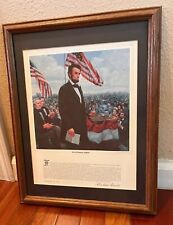 Framed Mort Kunstler Handsigned and Numbered Limited Edition Gettysburg Address picture