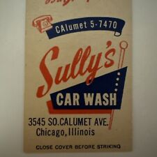 Vintage 1950s Sully’s Car Wash Chicago Matchbook Cover picture