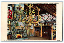 1950 Interior Pa-Ha-Ska Tepee Buffalo Bill Museum Lookout Mountain CO Postcard picture