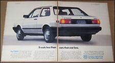 1988 Volkswagen Fox 2-Page Print Ad 1987 Car Automobile Advertisement Vintage picture