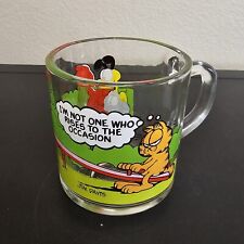 Vintage 1980 Jim Davis's Garfield McDonalds Glass Mug picture