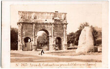CDV Italy.Roma.Rome.Arco di Costantino.Sommer & Behles.Albuminated photo. picture