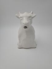 Vintage White - Ceramic Cow Bull Pitcher picture