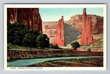 Canyon de Chelly AZ-Arizona, Canyons and Desert, Vintage Souvenir Postcard picture