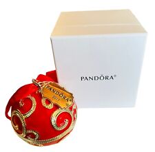 PANDORA Christmas Spectacular RADIO CITY ROCKETTES Red Ornament Ball Gift Box picture