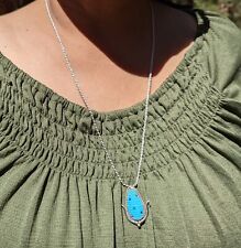 Native American Jewelry Corn Shaped Pendant w/ Chain Necklace Zuni Handmade picture