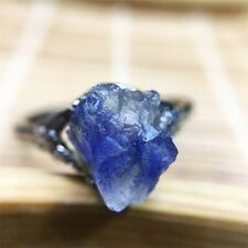 9.3Ct 100%Natural Blue Rare Dumortierite Quartz Rutilated Adjustable Ring picture