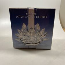 Shannon Crystal by Godinger ~ Lotus Flower Candle Holder picture