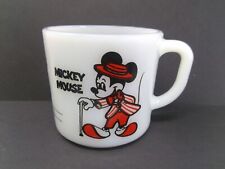 Walt Disney Productions Anchor Hocking Mickey & Minnie Mouse Milk Glass Mug picture