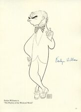 Emlyn Williams d1987 signed autograph 8x11 Page from Al HIRSCHFELD Sketch Book picture