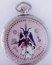 Antique Ancora Occult Pocket Watch Masonic Templar Baphomet-Enamel Dial c1900 picture