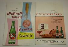 2 Vintage 1950's *Seven-Up* 7up Recipes Pamphlets / Booklets ~Cooking with 7up  picture