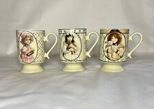 Vintage 1985  Jan Hagara Collectables Coffee Cup Mugs Set Of 3 picture