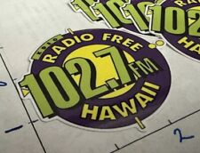 Radio Free Hawaii 102.7 Sticker Decal Set (3) picture