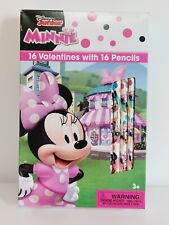 Disney Junior Minnie Mouse Valentine's Day Cards 16 Count with Pencils - Sealed picture