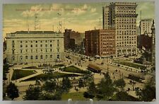 1907-1915 General View Of Public Square Postcard Cleveland Ohio OH picture