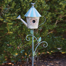 Watering Can Birdhouse | Whimsical Garden Stake Decor | 14½''W x 9''D x 56''H picture