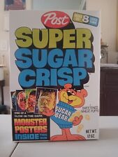 Post Super Sugar Crisp Box. MONSTER POSTERS 🌟REPRODUCTION ⭐️  picture