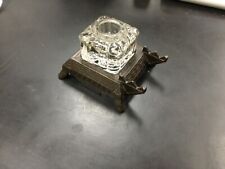 PS & W co. Inkwell cast iron with glass pat. 12/11/1877 picture