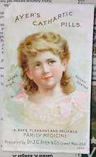 Antique - Ayer's Cathartic Pills - Victorian Trade Card picture