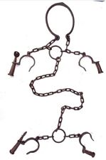 Iron Antique Handcrafted Rare Neck Leg & Handcuffs Lock With Keys picture