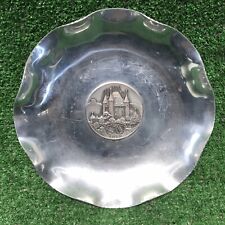 HAND MADE SIGG THUN SWITZERLAND PEWTER Aluminum WALL DECOR PLATE picture