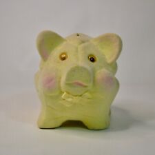 Vintage Flocked Fuzzy Pig Piggy Bank picture