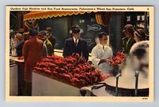 San Francisco CA- California, Outdoor Fish Markets, Antique, Vintage Postcard picture